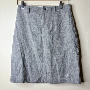 J Crew Skirt Women's Size 4 Light Gray Wool Blend Tweed Pencil Career Corpcore